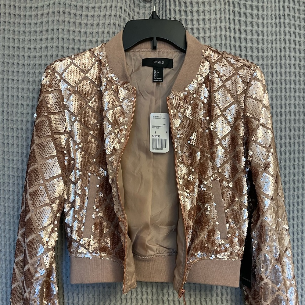 Sequin Bomber Jacket